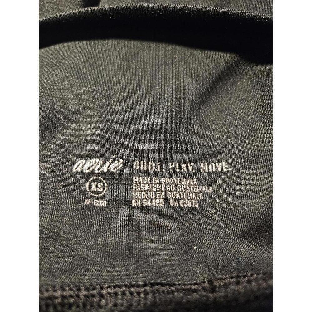 Aerie Chill. Play. Move. XS Black leggings with some mesh details - Picture 5 of 5